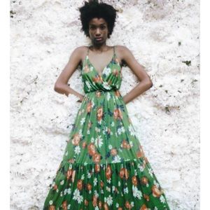 Long print dress from Zara NWT